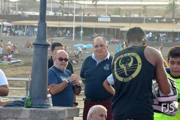 Exhibición del Club Kick Boxing en el muelle de Melenara (Foto Francisco Javier Santana)